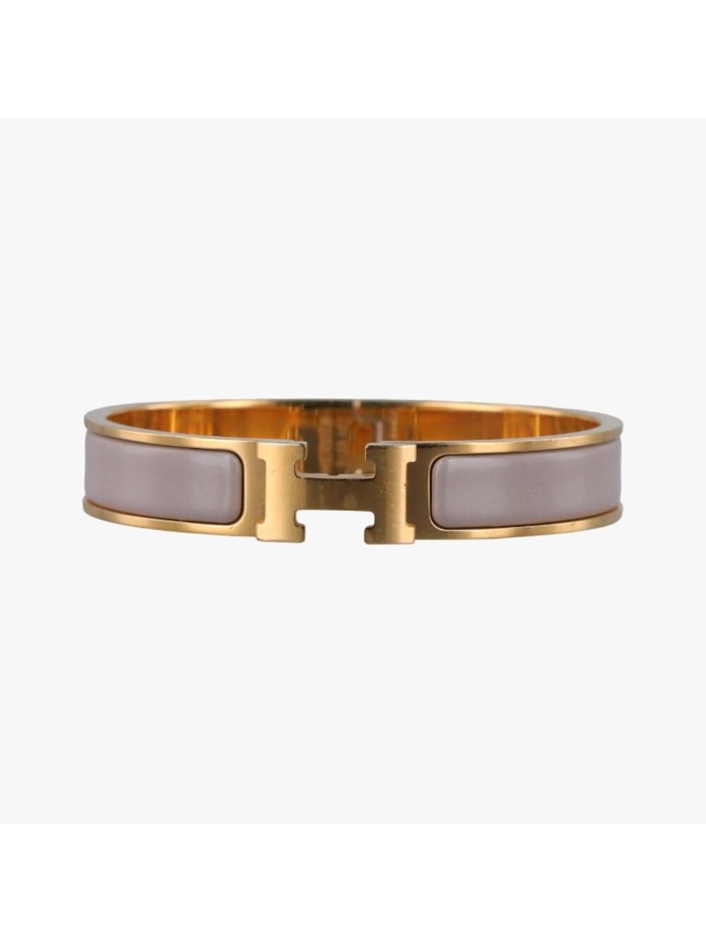 Hermes Clic Clac Beige Gold FI Bracelet